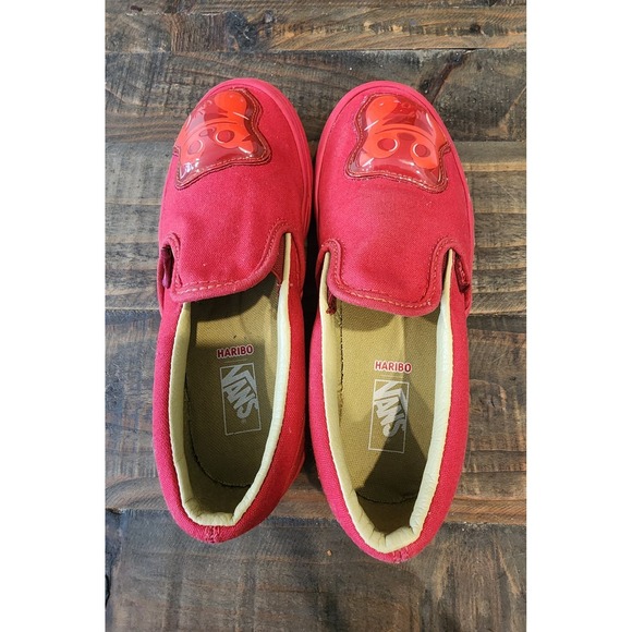 Vans Red Haribo Gummy Bear Unisex Youth Size 2.5 Slip-On Shoes Dopamine - Picture 8 of 9
